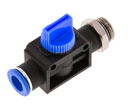 Vanne d'arrêt 3/2 voies G 3/8"-10mm, ventilation côté tuyau