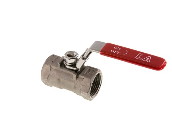 1-piece stainless steel ball valve, NPT 1", 0 - 63bar