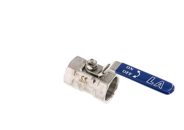 1-piece stainless steel ball valve, G 1-1/2", 0 - 63bar