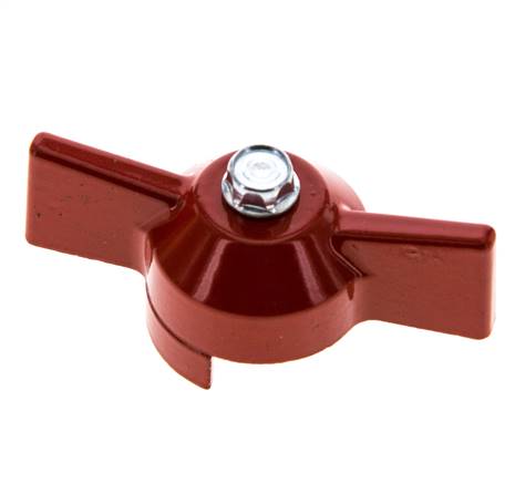 Poignée combinée rouge, taille 2, bascule (aluminium peint)