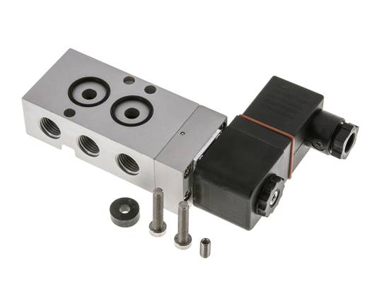 Électrovanne NAMUR, réarmement par ressort pneumatique 5/2, G 1/4", 24 V DC