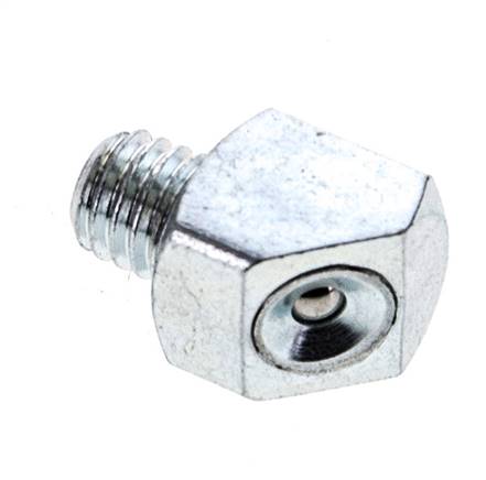 45° funnel grease nipple, M 6 (conical), galvanized steel