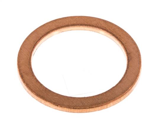 Copper sealing ring, for G 1/8" (10.2x13.9x1 mm)