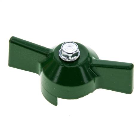 Poignée combinée verte, taille 2, bascule (aluminium peint)