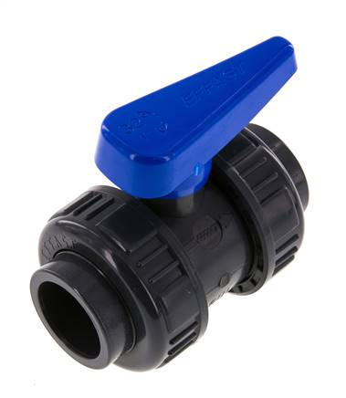 Robinet à tournant sphérique à douille à colle, PVC-U / EPDM, 32mm (version eau)