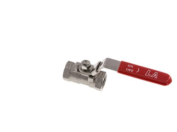 1-piece stainless steel ball valve, NPT 3/8", 0 - 63bar