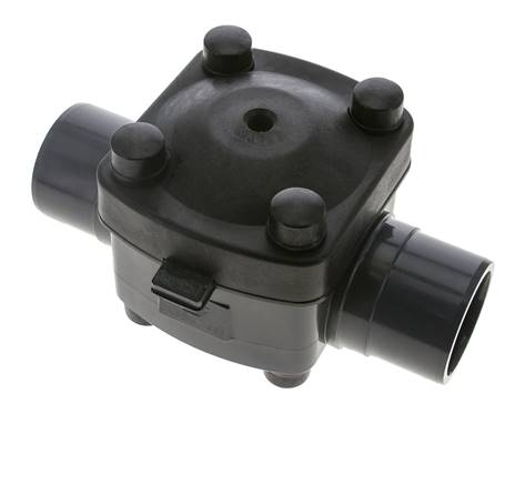 PVC diaphragm valve (NO) PVC / EPDM, 63mm adhesive socket