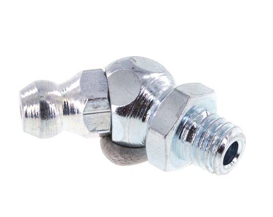 45° conical grease nipple, M 6 (conical), galvanized steel