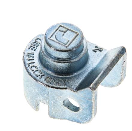 Poignée combinée taille 2, adaptateur de serrure pour verrouiller les poignées plates en acier, trou de 6 mm pour serrure VH