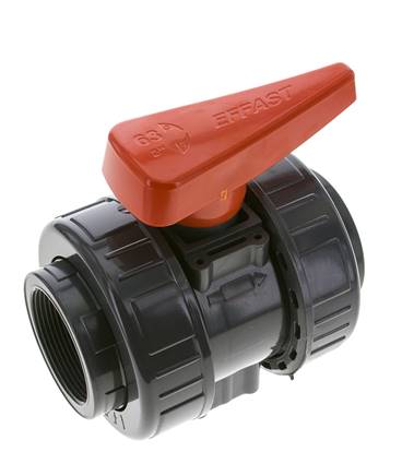 Ball valve, PVC-U / EPDM, Rp 2" (industrial version)