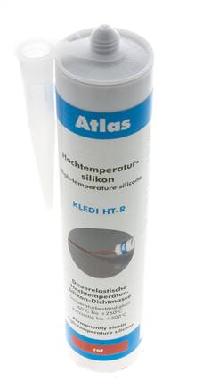 Hochtemperatursilikon rot, 310 ml Standardkartusche