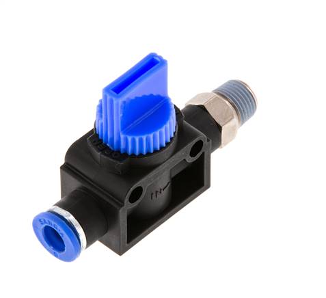 3/2-way shut-off valve R 1/8"-6mm, venting thread side