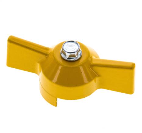 Poignée combinée jaune, taille 2, bascule (aluminium peint)