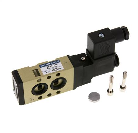 NAMUR solenoid valve, 5/2-way spring return, G 1/4", 230 V AC