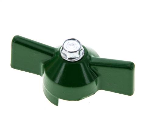 Poignée combinée verte, taille 1, bascule (aluminium peint)