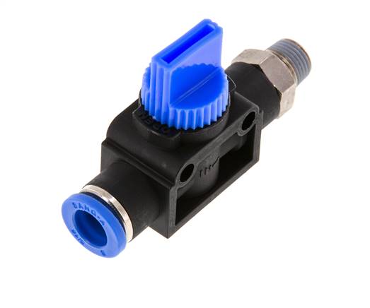 3/2-way shut-off valve R 1/8"-8mm, venting thread side