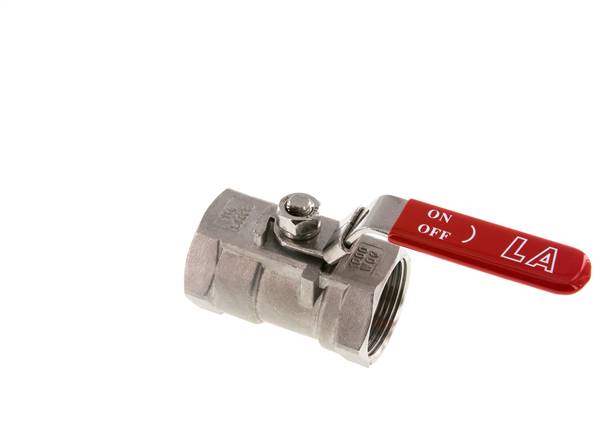 1-piece stainless steel ball valve, NPT 1-1/4", 0 - 63bar