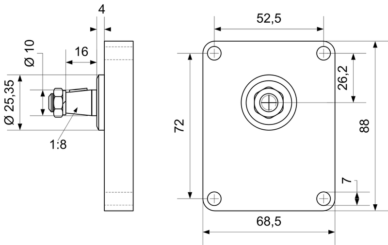 Pompe à engrenages BG1 2,5cc/tr, LD, 3/8"-1/4" 