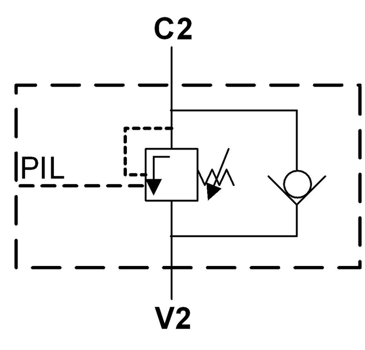 Soupape de maintien de charge LHV-EW-IG 3/8" 40l/min, 