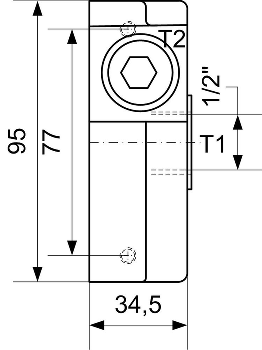 Ausgangssektion Sandwichventil 50l/min