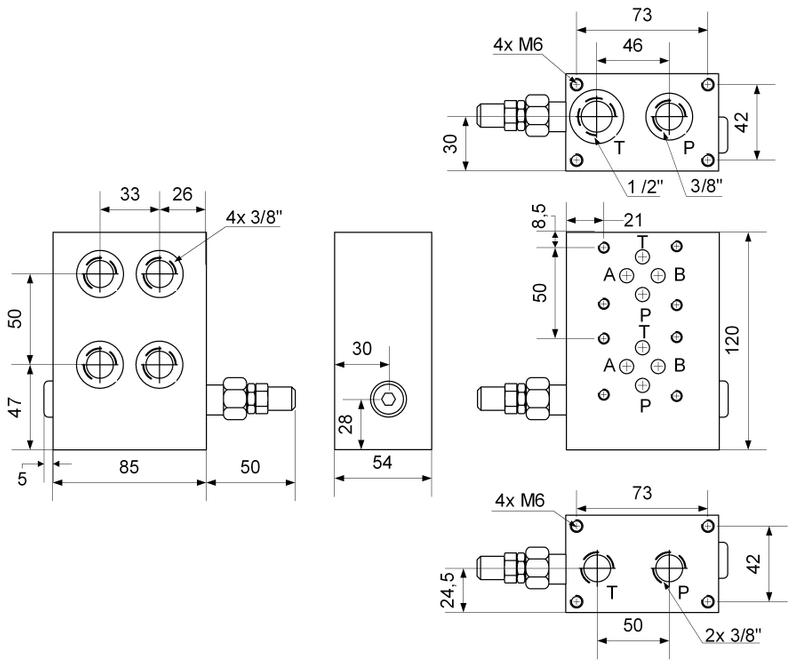 DAP-DBV NG 06 50L 210 Bar Cetop 03 