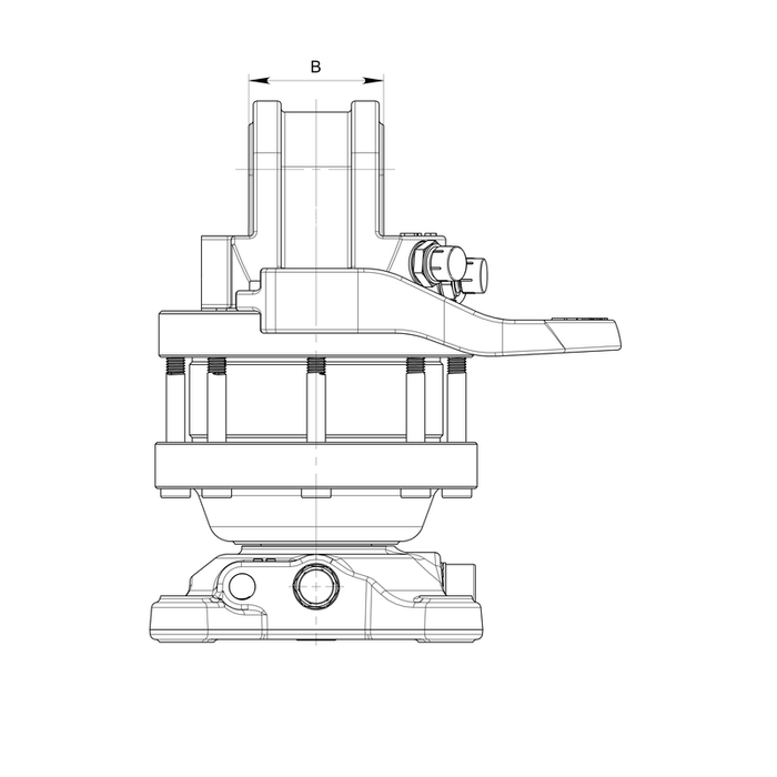 Rotator 3t with square flange plate 