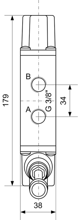 Vanne simple 80l/min, DW, AB - 1/2" 