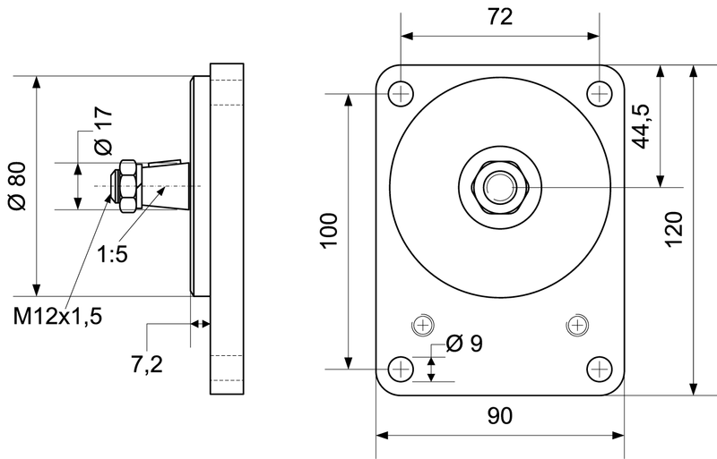 Gear pump 16cc/rev, BG2, left-hand rotation. 