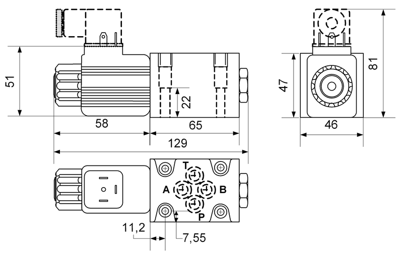 CV-4/2 voies NG06 50L 220VDC SA2 Cetop03 