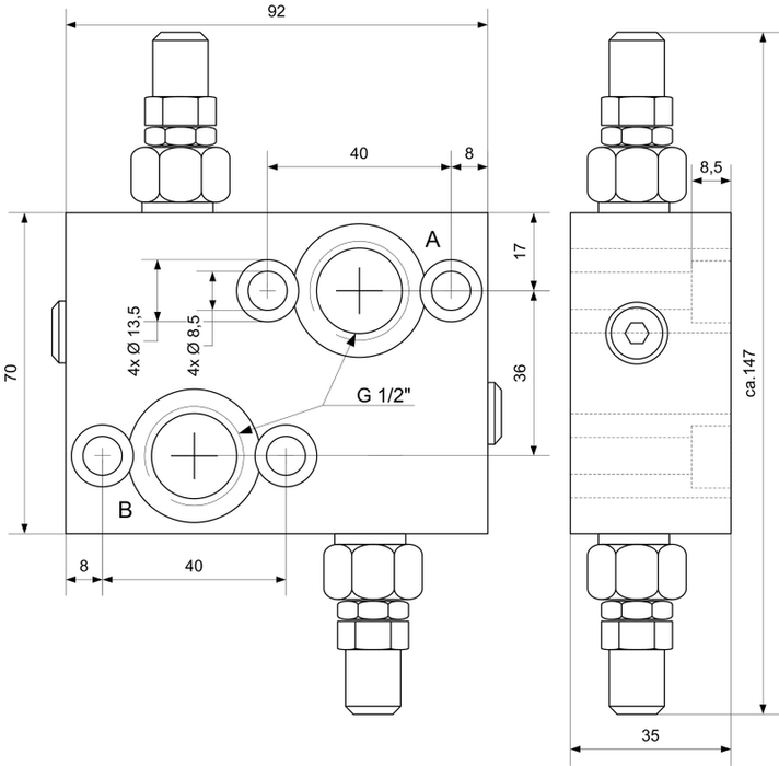 DDBV-IG 1/2" 60L 80-300bar pour MP-MR 