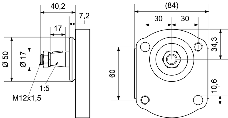 Gear pump 12cc/rev, BG2, left-hand rotation. 