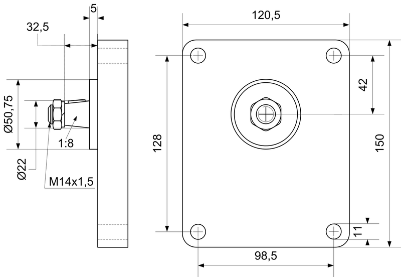 Pompe à engrenages BG3 56ccm/tr, RD, IT 1"-3/4" 