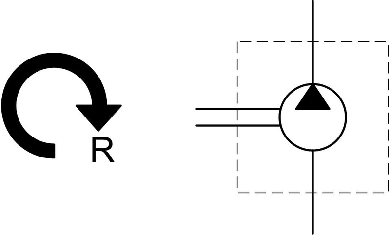 Gear pump 4ccm/U, BG2, clockwise rotation. 