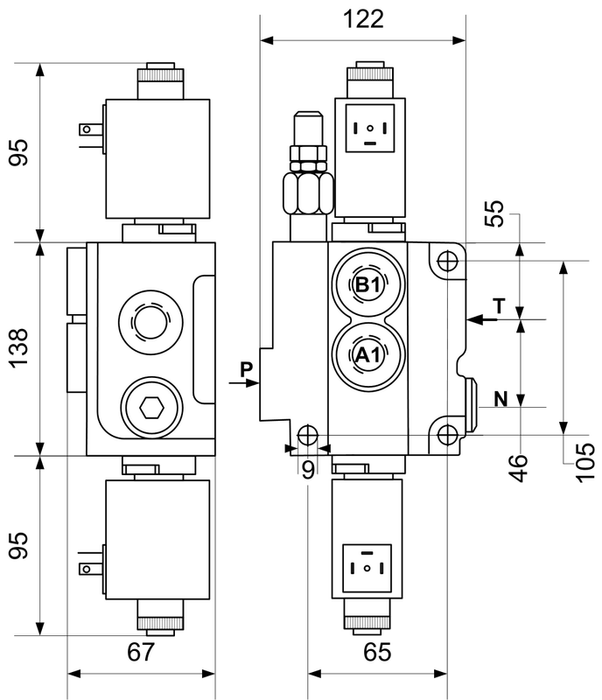 Electric monoblock valve DD 