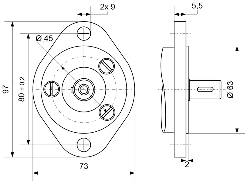 Oil motor MMF 40 C shaft Ø16 