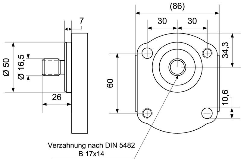 Gear pump 14cc/rev, BG2, clockwise. 