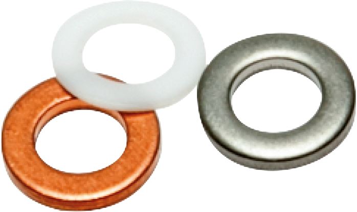 Bague d'étanchéité pour manomètre, G 1/4", PTFE, joints plats (standard)