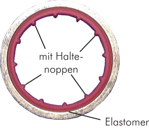 Bague d'étanchéité en élasto pour filetage G 1/2"