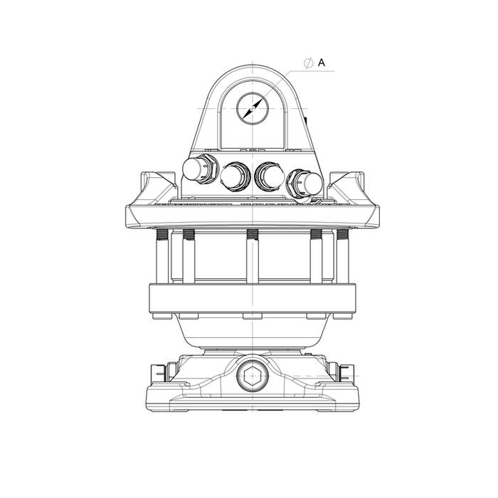 Rotator 3t with square flange plate 