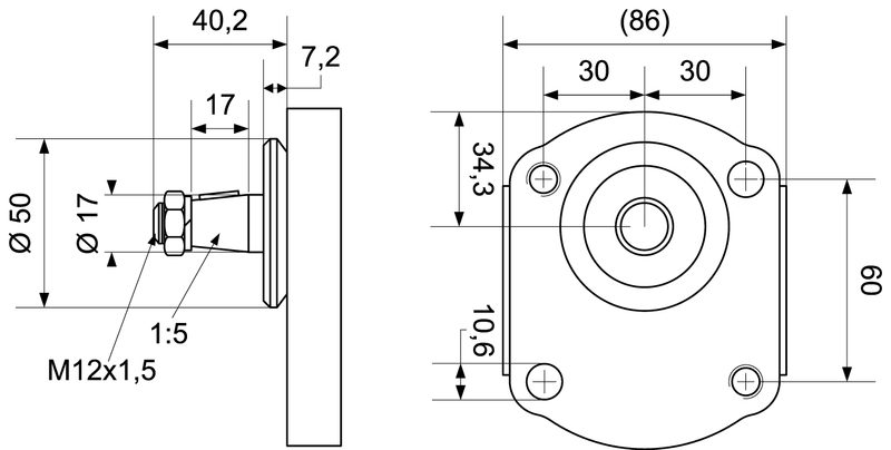 Pompe à double engrenage 11ccm/U-8,2ccm/U, 