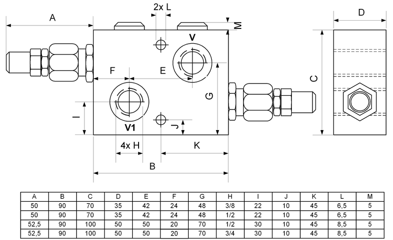 Vanne double limiteur de pression DDBV-IG1/2" 80L