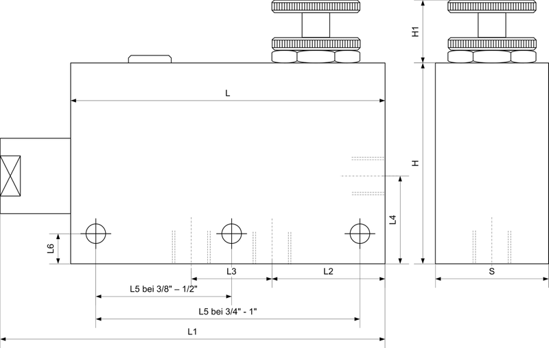 Régulateur de débit SRV-IG 1/2" 80/60l/min 