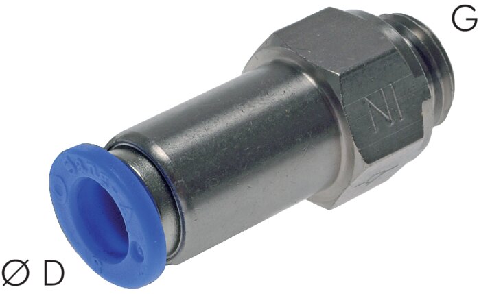 Clapet anti-retour G 1/2"-12mm, débit du tuyau au filetage, norme IQS