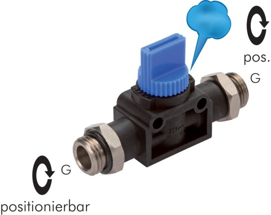 3/2-way shut-off valve G 3/8", IQS standard