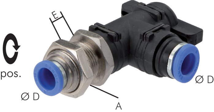 Robinet d'arrêt d'angle de cloison 10mm, norme IQS