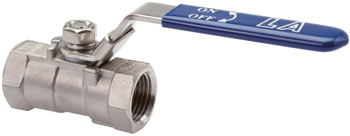 1-piece stainless steel ball valve, NPT 3/8", 0 - 63bar