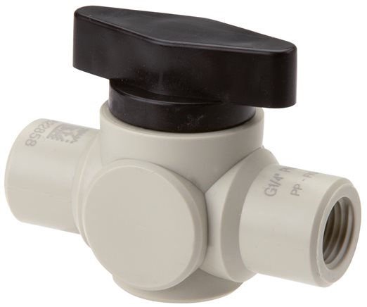 Ball valve, polypropylene, G 1/4", PN 10