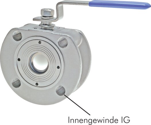 Compact flange ball valve Eco-Line, stainless steel, DN25-PN40 (DIN/EN)