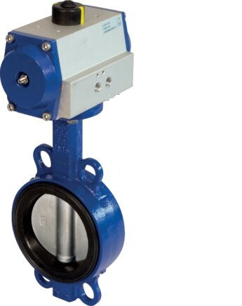 Pneumatically operated ball valves &amp; flaps