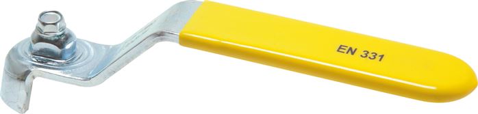 Combination handle-yellow, size 1, flat steel (galvanized steel with plastic coating)